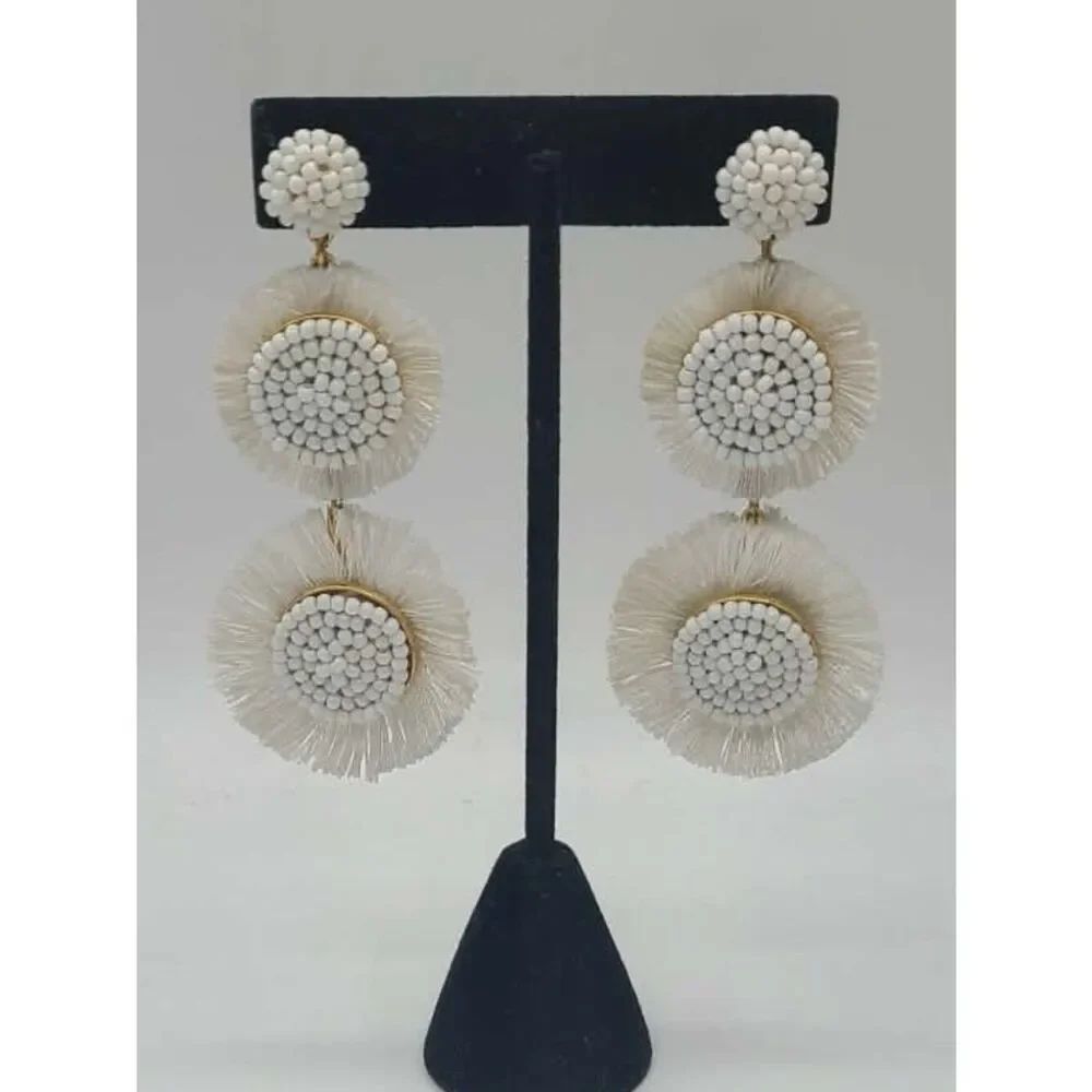 J Crew Factory  Three Tier Statement Earrings